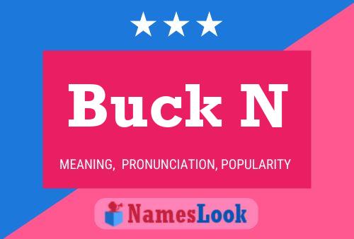 Buck N Name Poster