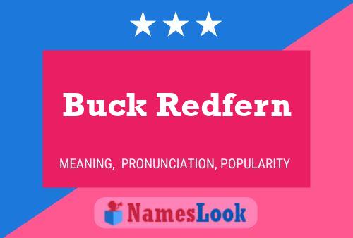 Buck Redfern Name Poster