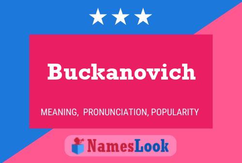 Buckanovich Name Poster