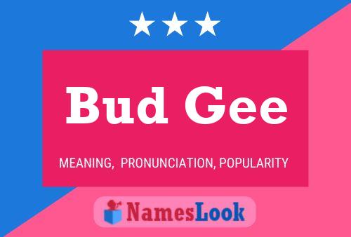 Bud Gee Name Poster