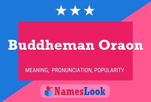 Buddheman Oraon Name Poster