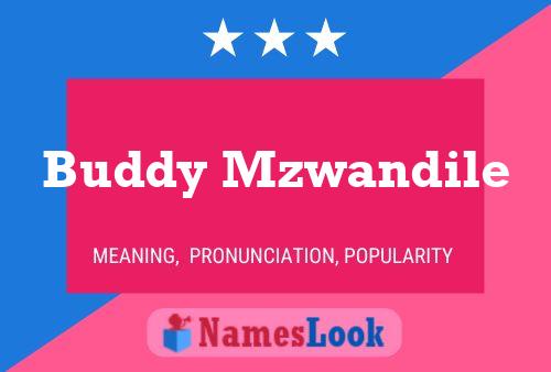 Buddy Mzwandile Name Poster