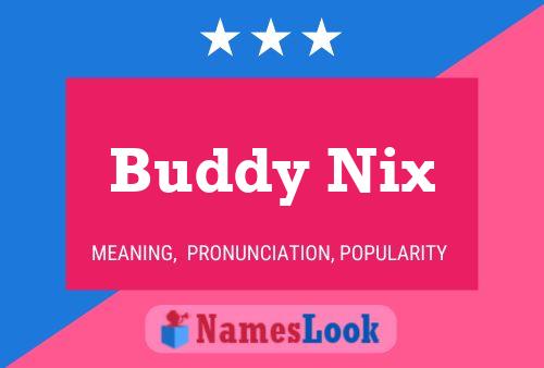 Buddy Nix Name Poster