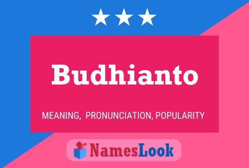 Budhianto Name Poster