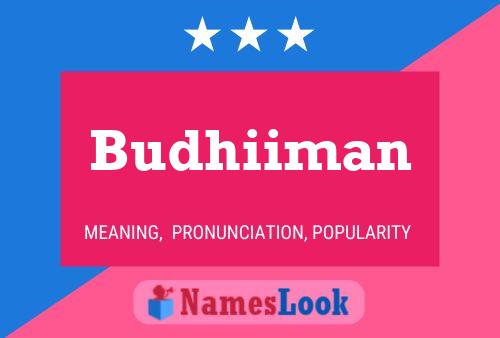 Budhiiman Name Poster