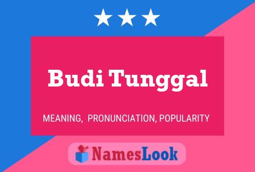 Budi Tunggal Name Poster