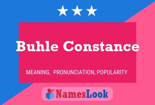 Buhle Constance Name Poster