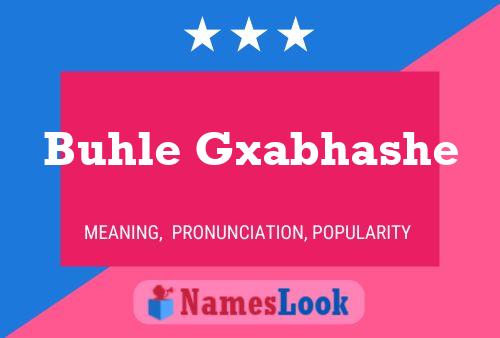 Buhle Gxabhashe Name Poster