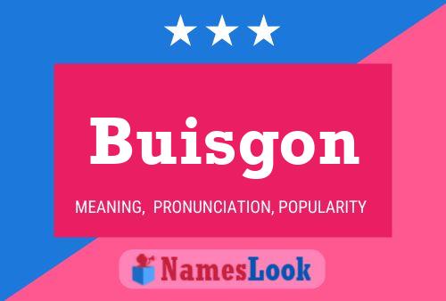 Buisgon Name Poster