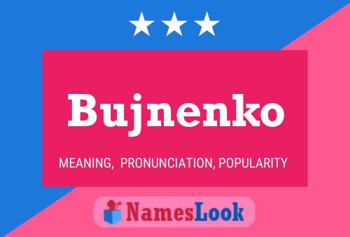 Bujnenko Name Poster