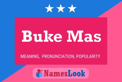 Buke Mas Name Poster