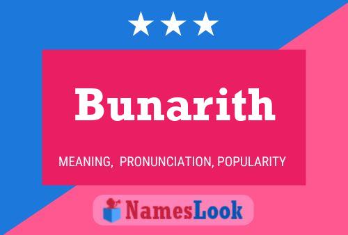 Bunarith Name Poster