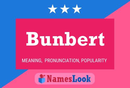 Bunbert Name Poster