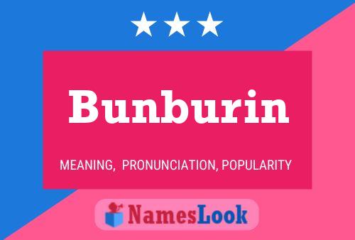 Bunburin Name Poster