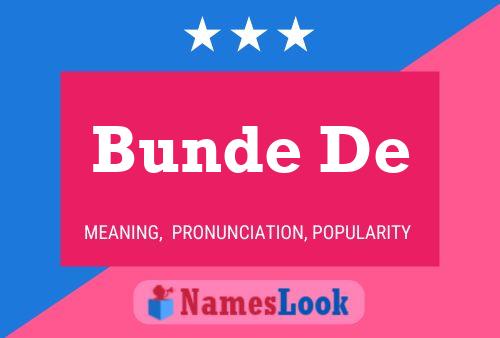 Bunde De Name Poster