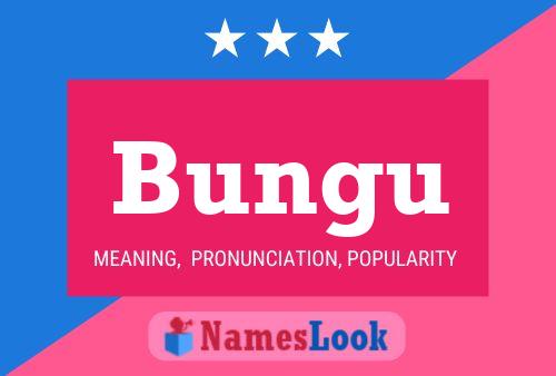 Bungu Name Poster