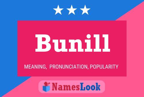 Bunill Name Poster