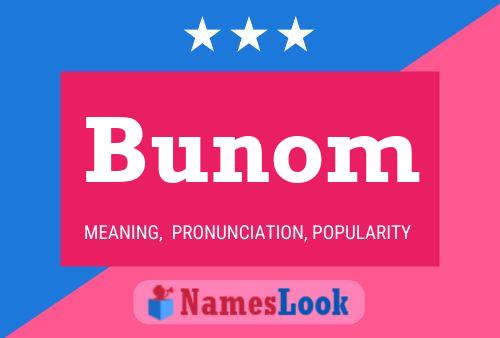 Bunom Name Poster