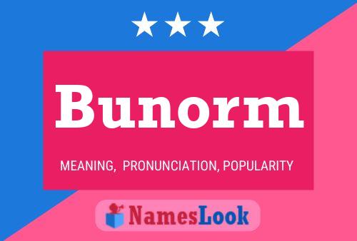 Bunorm Name Poster