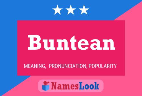 Buntean Name Poster