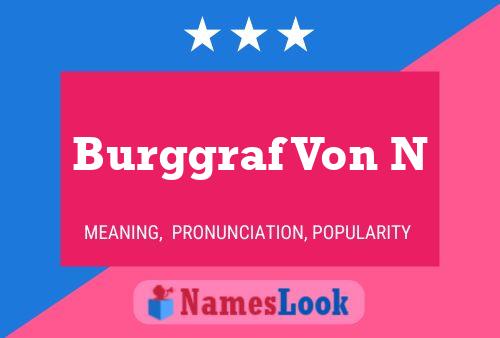 Burggraf Von N Name Poster