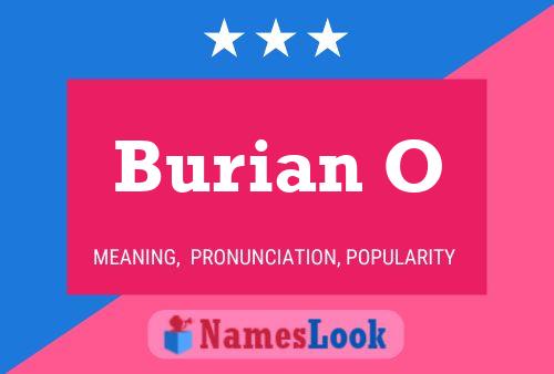 Burian O Name Poster