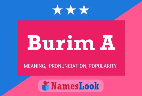 Burim A Name Poster