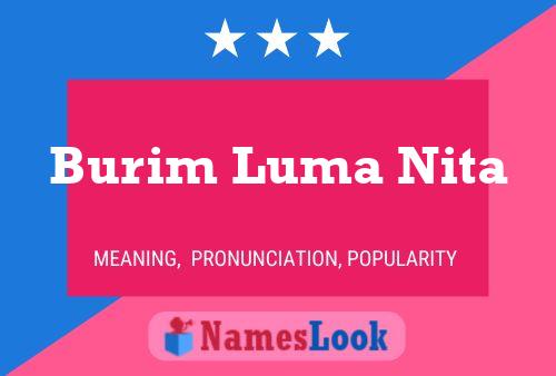 Burim Luma Nita Name Poster