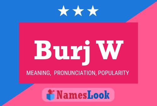 Burj W Name Poster