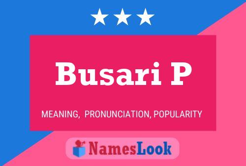 Busari P Name Poster