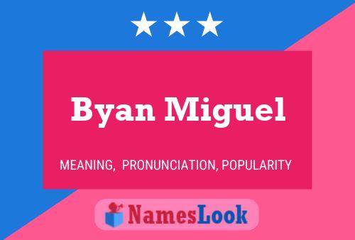 Byan Miguel Name Poster