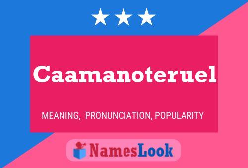 Caamanoteruel Name Poster