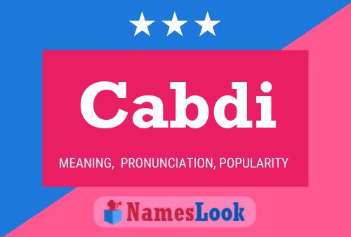 Cabdi Name Poster