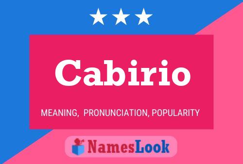 Cabirio Name Poster