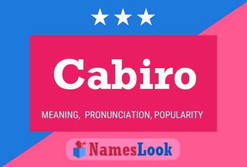 Cabiro Name Poster