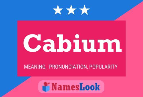 Cabium Name Poster