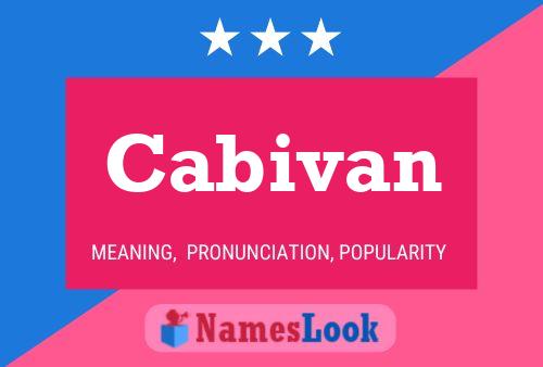 Cabivan Name Poster