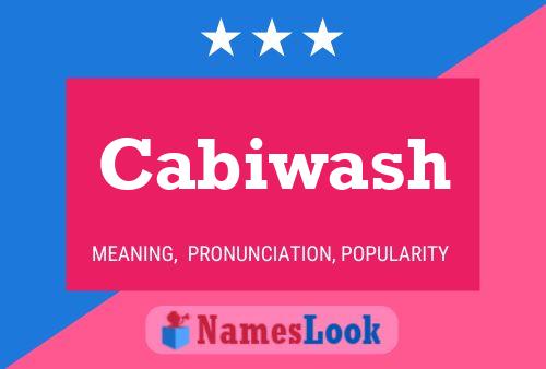 Cabiwash Name Poster