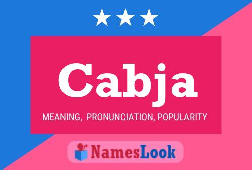 Cabja Name Poster