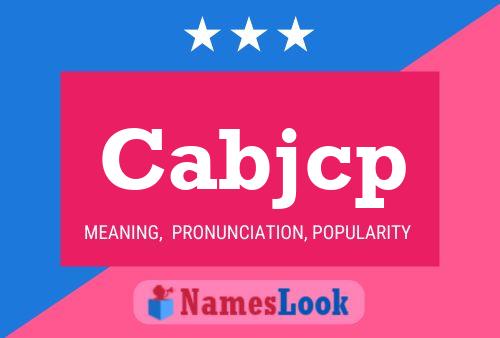 Cabjcp Name Poster