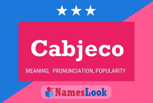 Cabjeco Name Poster