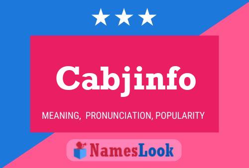 Cabjinfo Name Poster