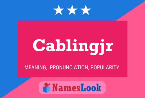 Cablingjr Name Poster