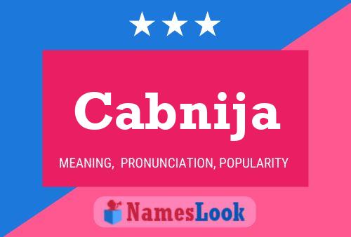 Cabnija Name Poster