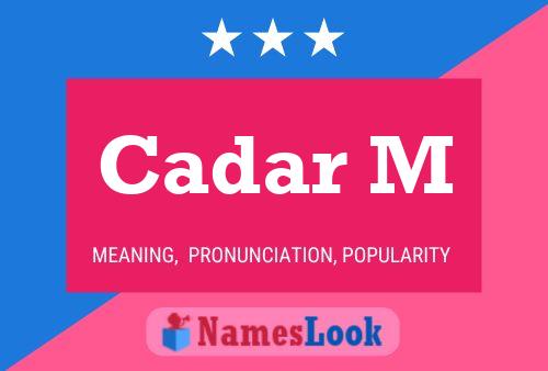 Cadar M Name Poster