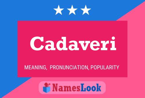 Cadaveri Name Poster