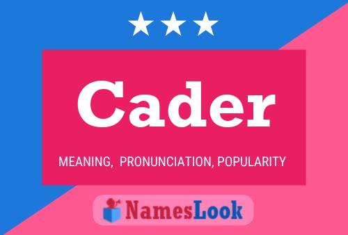 Cader Name Poster