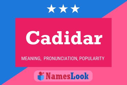 Cadidar Name Poster