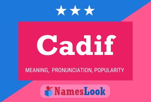 Cadif Name Poster