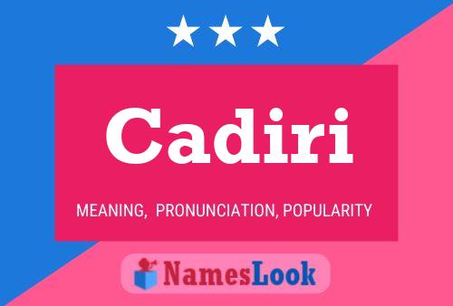 Cadiri Name Poster